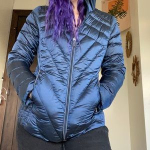 Puffy jacket with hood!